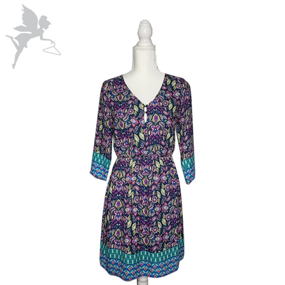 EVERLY Floral Frock Boho Midi Dress